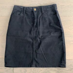 American Apparel black denim mini skirt